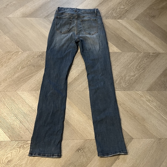 Fashion Nova Jeans Women's Size 7 Straight Leg Bootcut Distressed Stretch - Picture 6 of 7